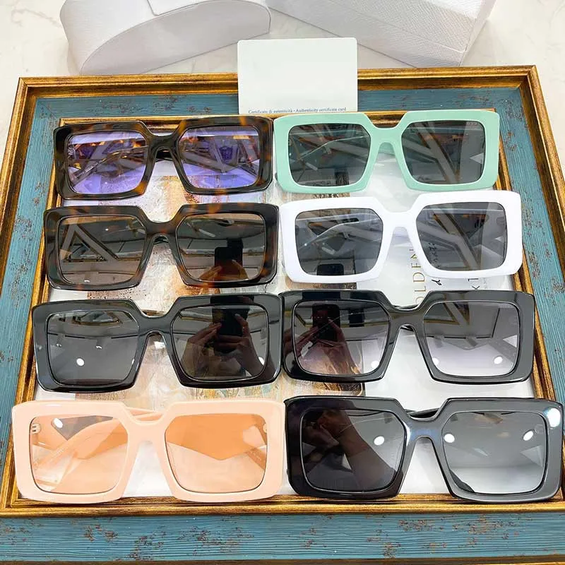 Kvinnors solglasögon pr 16ys designer party glasögon damer scen stil topp hög kvalitet modebult stereo linje fyrkantig ram designe266k