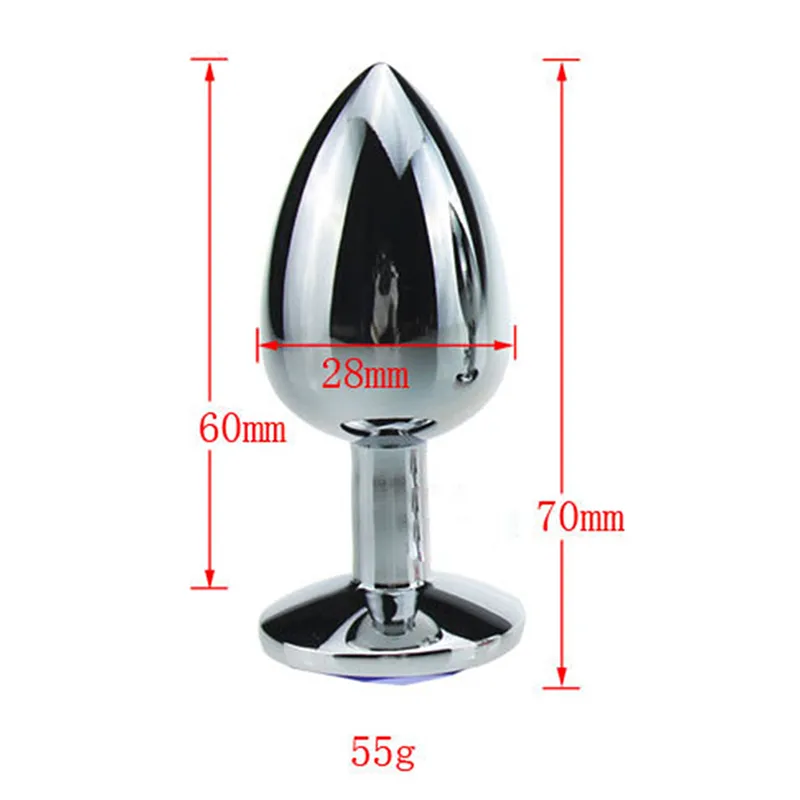 Massaggio Piccole Crystal Crystal Crystal Crystal Crystal Crystal Plug Cucia in acciaio inossidabile Tappo di sesso donne Prodotti di sesso adulti9339051