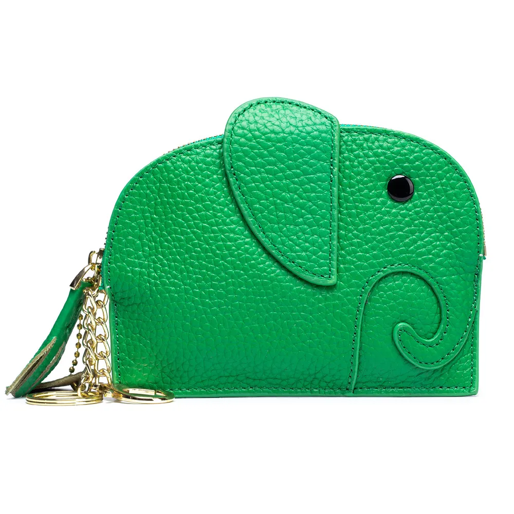 Tunn personlighet mode mini mynt väska mjuk cowhide lady söt dag serie noll plånbok ins läder kreativ baby elefant303d