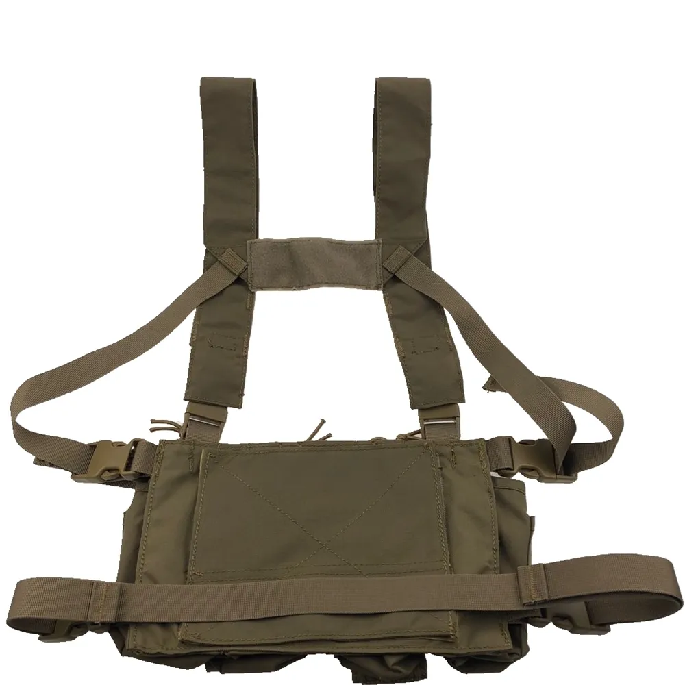 Multicam Tactical Ammo Chest Rig Caza extraíble Airsoft Paintball Gear Chaleco con AK 47/74 Revista Bolsa 201214