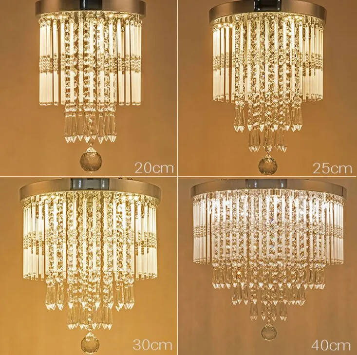 Lampadario di cristallo moderno K9 Illuminazione Lampada da soffitto a LED da incasso Lampada a sospensione sala da pranzo Bagno Camera da letto Livingro343T