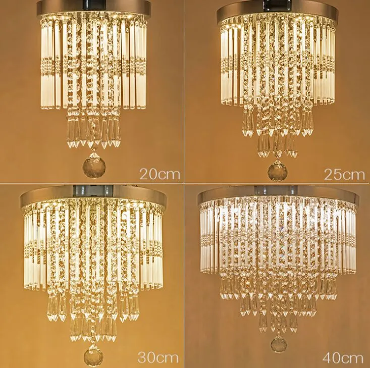 Moderne K9 Lustre En Cristal Éclairage Encastré LED Plafonnier Luminaire Suspension Pour Salle À Manger Salle De Bains Chambre Livingro297q