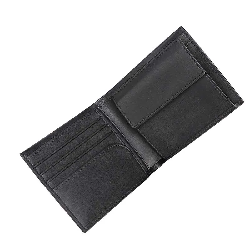 Code 1217 Fashion Men portefeuilles Véritable portefeuille en cuir manche courte avec des supports de cartes de poche de monnaie haute qualité 244z