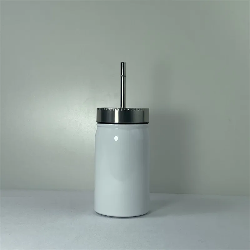 Sublimation Mason Jar Edelstahl Becher Thermotransfer Wasserflasche Isolierung Trinkbecher A02353F