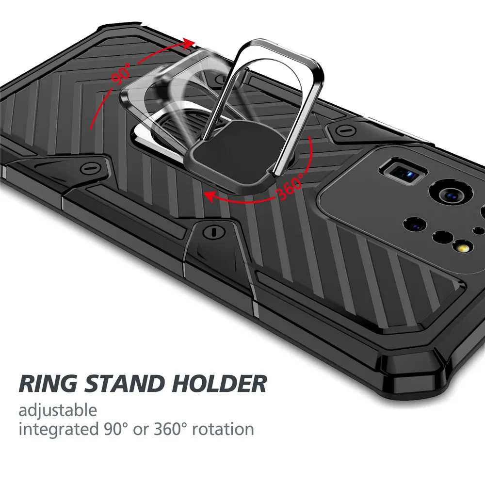 Manyetik Kickstand Kılıf Samsung Galaxy S21 Ultra Kılıflar Askeri Koruyucu Araba Dağı Galaxy S21 30 20 10 Artı Note20ultra Için Kapakları