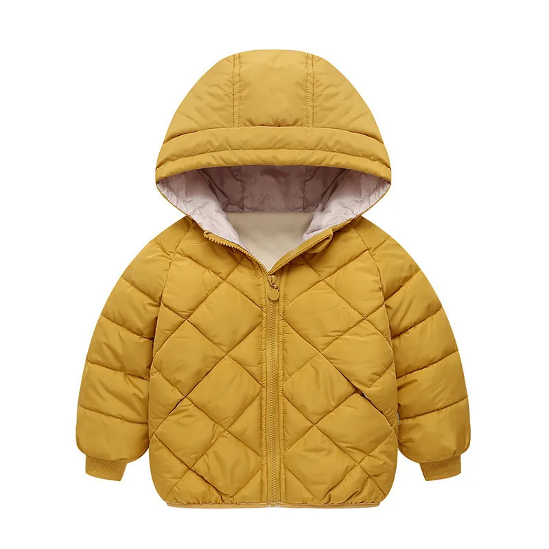ダウンコート冬の女の子の暖かいジャケットキッズファッション濃厚なアウターウェアの子供服秋のベビーガールかわいいジャケットフード付きコート221007