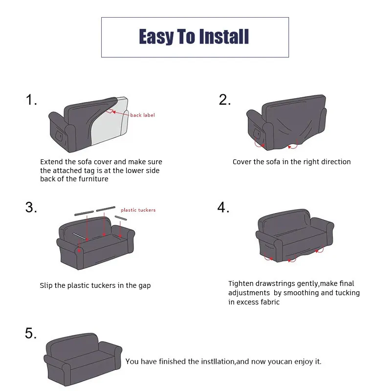 Conjunto de capas de sofá de couro cinza estirável capas de sofá elásticas para capas de sofá de sala de estar capas de móveis em forma de L de canto seccionais LJ201216