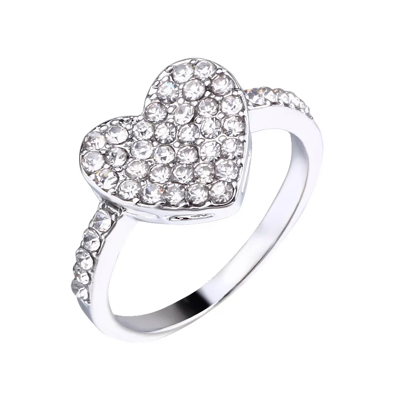 Nouveaux anneaux de bijoux de mode Créatifs en forme de diamant complet Anneaux de diamant Fashion Ladies Bijoux Rings Supply202Z