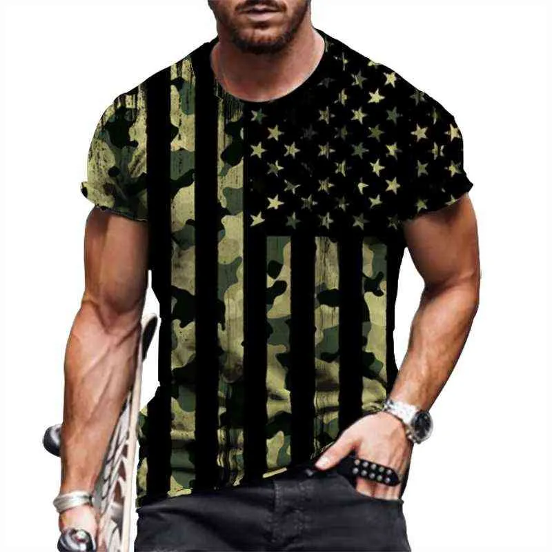 Негабаритные футболки мужчины лето 2021 с коротким рукавом 3D цифровая печать случайные футболки мужчины Harajuku хип-хоп мужская одежда Топы одежды Tee G0113