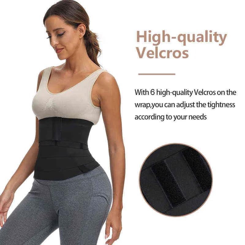 Snatch Me Up Bandage Wrap Waist Trainer Body Shaper Belly Control Sauna Sweat Fat Burning Trimmer Tape Sheath Compressive Girdle 25307546