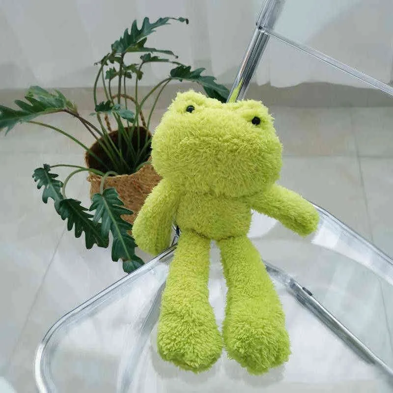 30 cm Cute Frog Peluche Bambini Comfort Peluche Bambola di pezza Cuscino Cuscino Car Home Decor Regalo di compleanno gli amici 220209