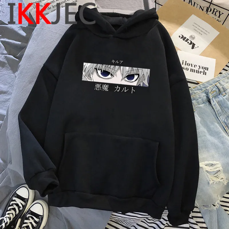 Hxh Hunter x Hunter Hisoka Kurapika Hoodies Herr Killua Zoldyck Devil Eye Sweatshirts Anime Hip Hop Hoody Streetwear Toppar Man Q1222