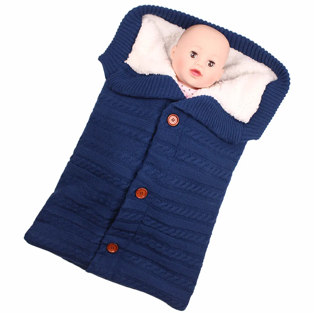 Koce dziecięce Dzianiny Noworodek Koperta Śpiwór Toddler Zagęścić Bawełna Muzylin Swaddle Infant Winter Workler Wraper Wrap LJ201014