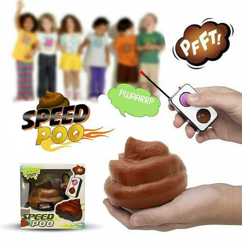 Remote Control Speed Poo Decompression Poop Toy Stool Funny Toy Remote Control Car Trick People Trick Toy Kids Joke Prank Toys 220346A