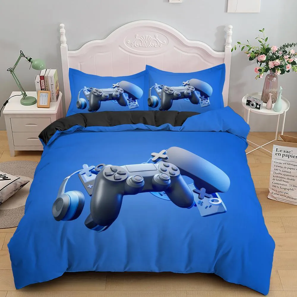 ゲームの掛け布団カバー男の子用のゲームパッド寝具セットビデオモダンゲーマーコンソールキルト2または201211245r