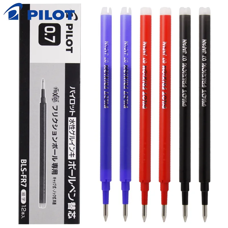 12 st / Pilot Bls-FR7 Frixion Pen Refill för LFBK-23EF och LFB-20EF Gel Ink 0,7mm 201202