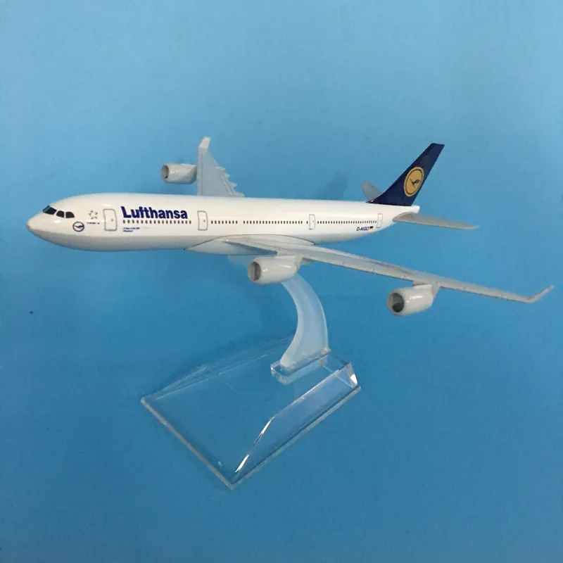 Jason Tutu 16cm Lufthansa Boeing 747 Model samolotowy Model samolotu Airbus Model 1400 DIECAST Metal Airplanes Toy LJ205358178