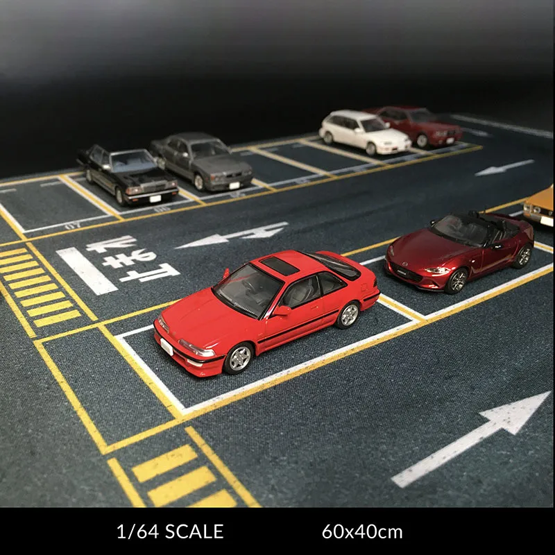 Alfombrilla de estacionamiento grande para garaje subterráneo a escala 1:64 para coche en miniatura de aleación fundida, exhibición de escena de vehículo, alfombrilla de ratón de juguete, espectáculo de escena X0102