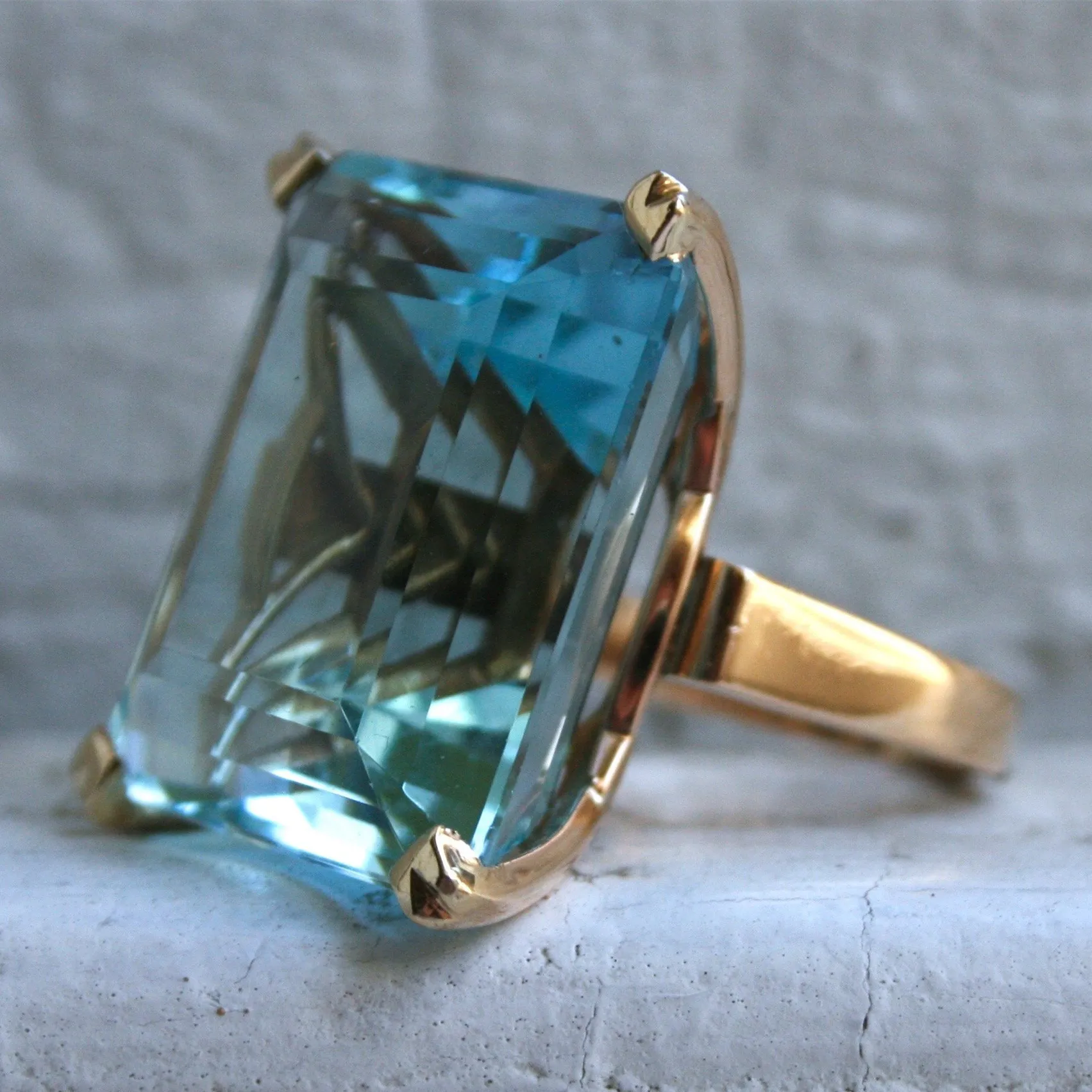 Mar Azul Topázio Pedra Princesa Anel de Diamante Anel de Safira de Noivado 14K ouro Anillos para mulheres Bizuteria jade joias com diamantes 2010289v