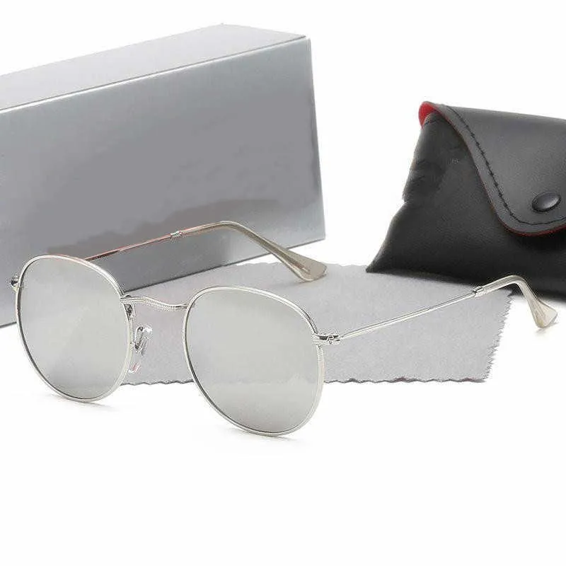 2022 Designer masculino Mulheres para óculos de sol Vintage Band Band UV400 Protection Protection Outdoor Round Sun Glasses com case266c