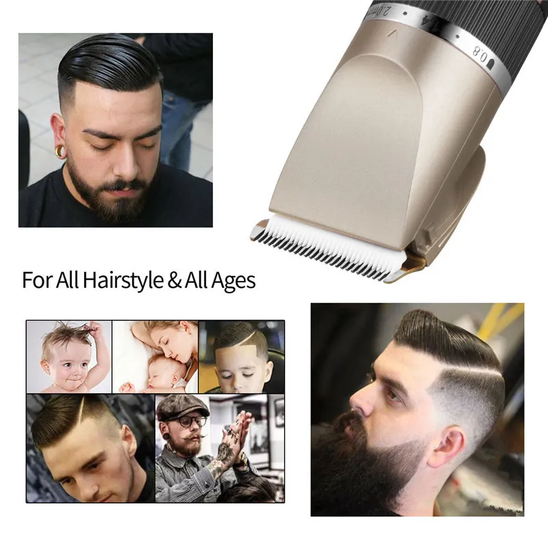 Barbier professionnel tondeuse à cheveux tondeuse barbe Trimer pour hommes bricolage Cutter électrique coupe Machine avec limite peignes 220216