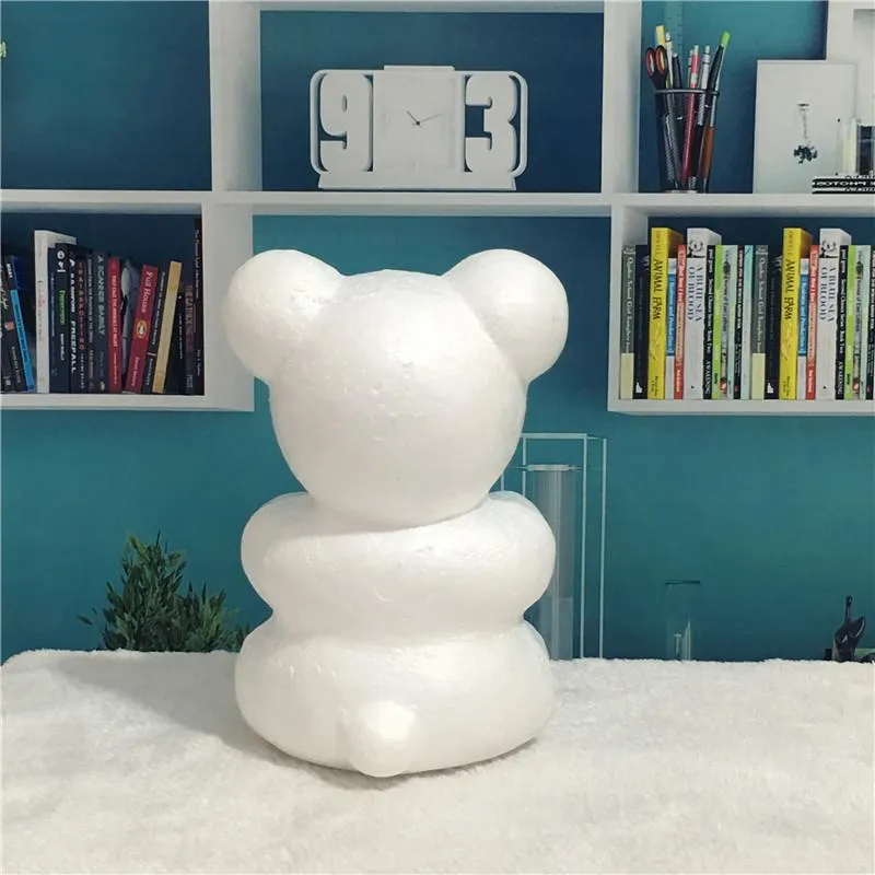 Dekorativa blommor kransar Artificial Flower Rose Bear Diy White Foam Mold Teddy For Valentine's Day Gifts Birthday Party W2585