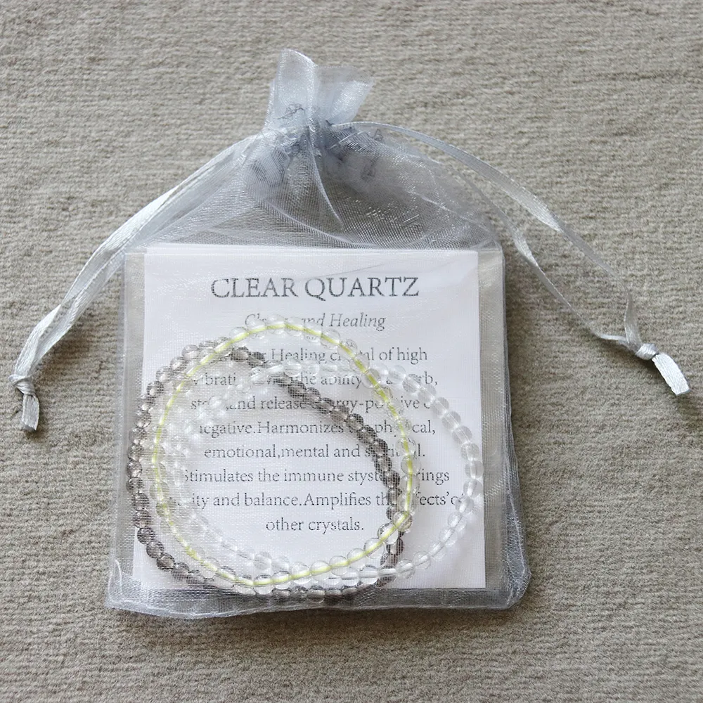 MG0067 Whole Natural Citrine Yellow Crystal Bracelet Smoky Clear Quartz Jewelry 4 mm Mini Gemstone Bracelet Set273I