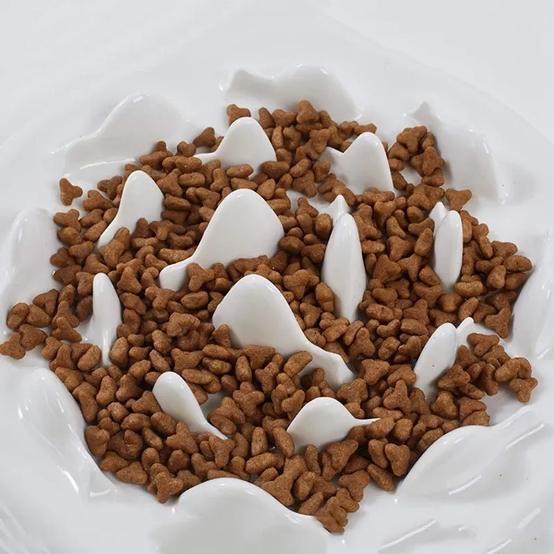 Slow Feeder Bowl Ceramic Fun Interactive Bloat Stop Cat Preventing Anti Gulping Healthy Eating Diet Pet Y200917