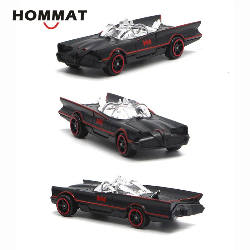 HOMMAT SEELS 1:64 Шкала колесная дорожка Batman Batmobile модель автомобиль сплавов литья в ликвировании игрушечные автомобили игрушки для детей LJ200930