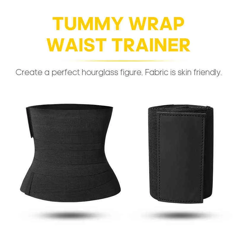 Women Waist Trainer Shaper Bustiers Snatch Me Up Bandage Wrap Belly Tummy Silmming Belt Corset Stretched Bands Cincher Shapewear 220125