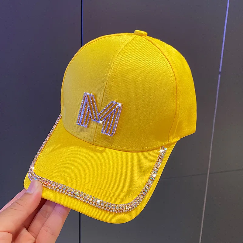 2020 New 4colors Letter MD Rhinestone Women Baseball Cap Female Solid Outdoor Adjustable Embroidered Hip-hop Hats Summer Sunhat05