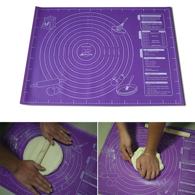 Pastry Boards Silicone Pad Baking Mat Sheet Extra Large Pizza Dough Non-Stick Maker Holder Kitchen Tools 45x60cm