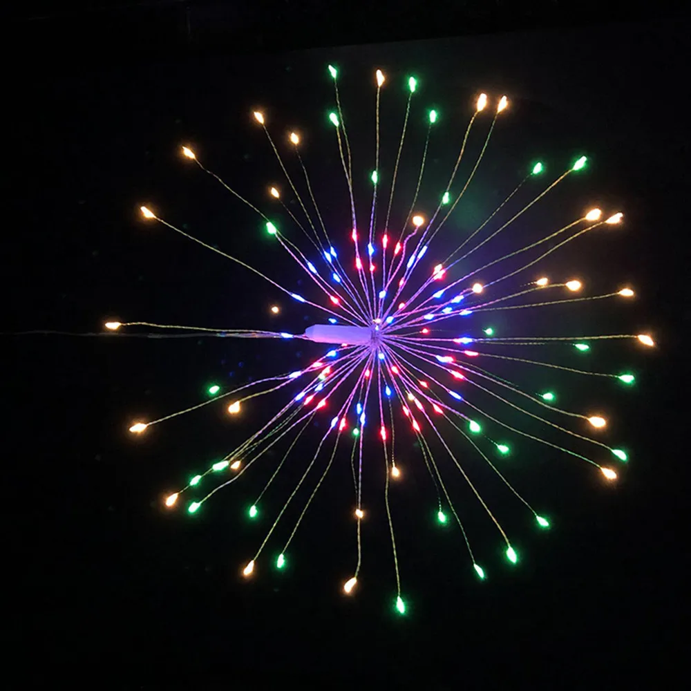 Kerst LED hangende starburst -snaarverlichting 100200 LED's vuurwerk Fairy Garland kerstlampen buiten voor feest huisdecor 206840700