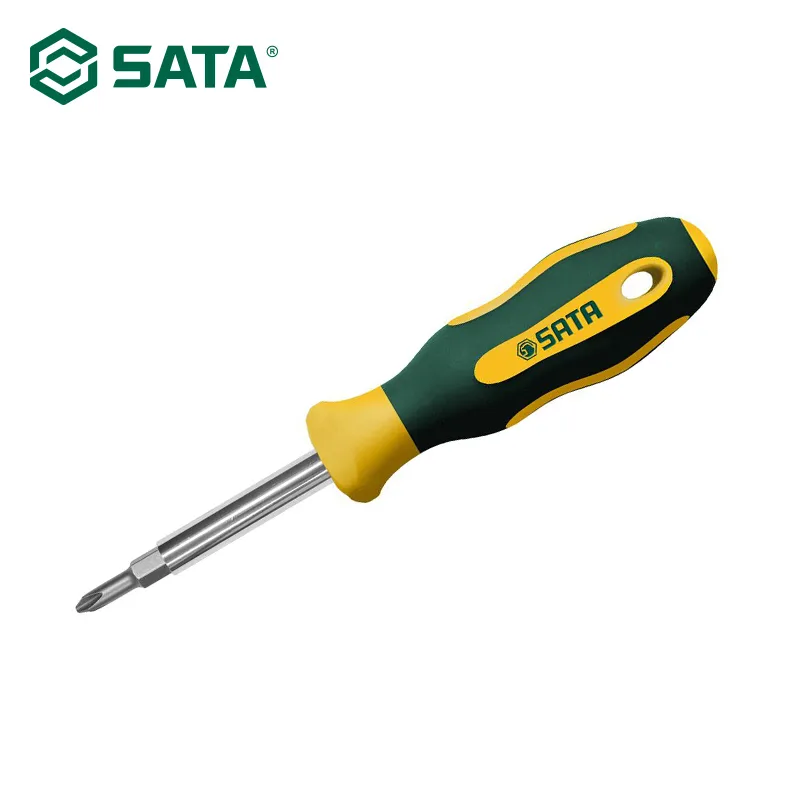 SATA 6 in 1 Multi Screwdriver Magnetic Bit Rubber Handle Removable Tool Slotted Phillips Type 09347 Y2003211928771