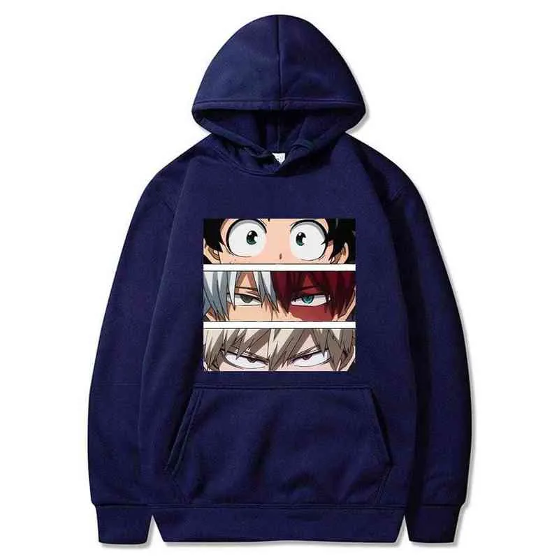 My Hero Academia Hoodies Män / Kvinnor Casual Printed Harajuku Pullovers Höst Långärmad Sweatshirts H1227