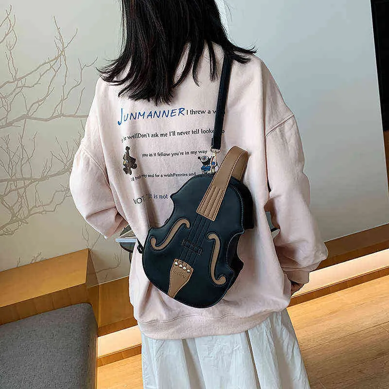 Umhängetaschen Likethis Mode Retro Violine Rucksack für Frauen Preppy College Stil Reise Teenager Mädchen Rucksäcke Mochila Mujer 220207