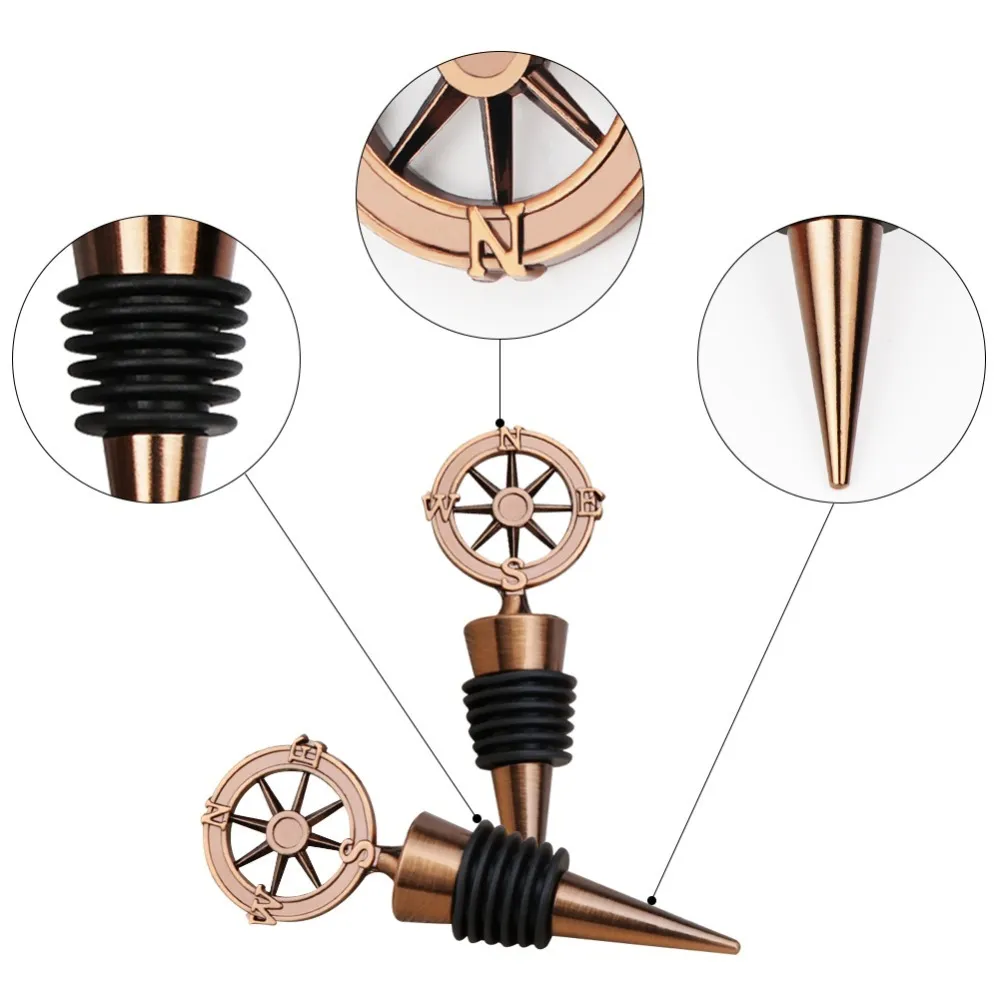 ourwarm 20 50 50 기념품 손님을위한 기념품 선물 와인 병 금속 씰 스토퍼 여행 테마 웨딩 선호도 1027277h