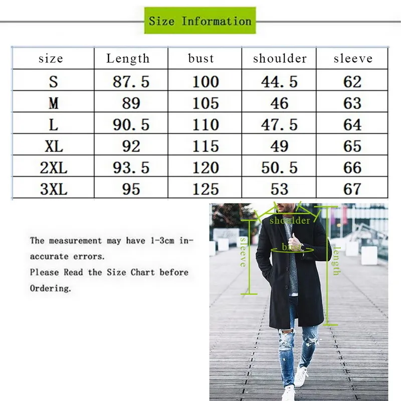 2020 Spring Mens Brand Fleece blends Jacket Male Overcoat Casual Solid Slim collar coats Long cotton trench coat Streetwear LJ201103