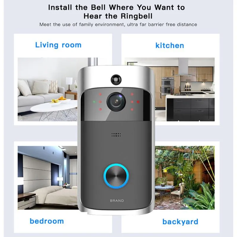 Reparationsverktygssatser Smart Video Wireless WiFi Doorbell IR Visual Camera Record Watch Tool Home Security System O 162831