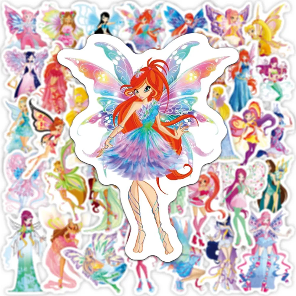 Cartoon Butterfly Fairy Personality Graffiti Waterproof Sticker Suitcase NotebookWaterCupHelmetRefrigeratorWhole C4690846
