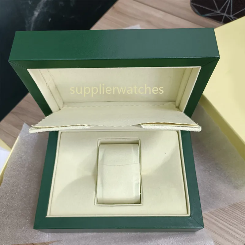 Boîtes de montres de luxe de haute qualité, boîte de montre verte perpétuelle, boîtes en bois pour 116660 126600 126710 126711 116500 116610 montres ROLEX A251s