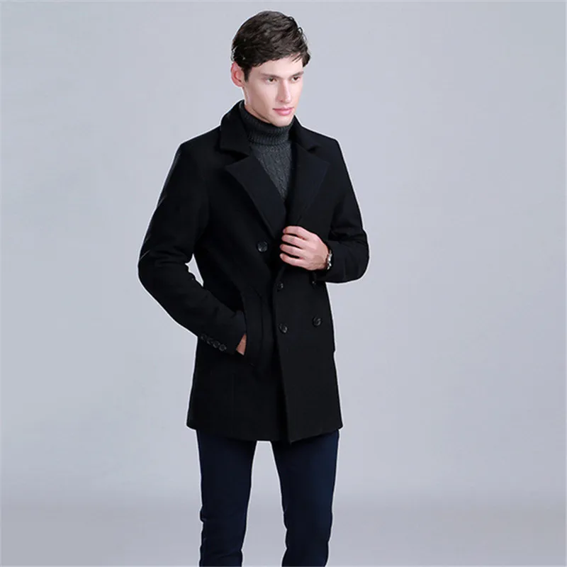 Plus la taille 2020 hiver hommes manteau intelligent décontracté pardessus hiver poches concepteur robe laine hommes manteau LJ201106