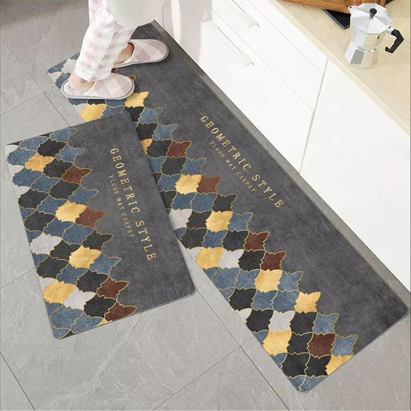 Kitchen Carpet Floor Rug Washable Non-Slip Mat House Hold Long Strip Door Modern Home Decor 220301