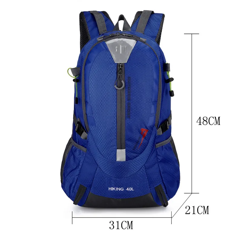 40L Climbing Waterproof Backpack Men Travel Designer Bag Pack Hiking Back Pack Unisex Outdoor Camping Backpacks Nylon Sport Bags264r