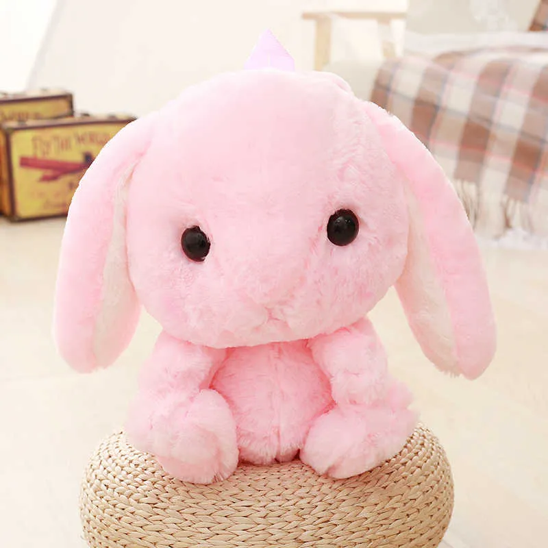 Kawaii Cute Rabbit Bunny Shoulder Backpack Crossbody Bag Coin Purse Messenge Bags Plush Toys Girls Girlfriend Kids Children Gift 220210