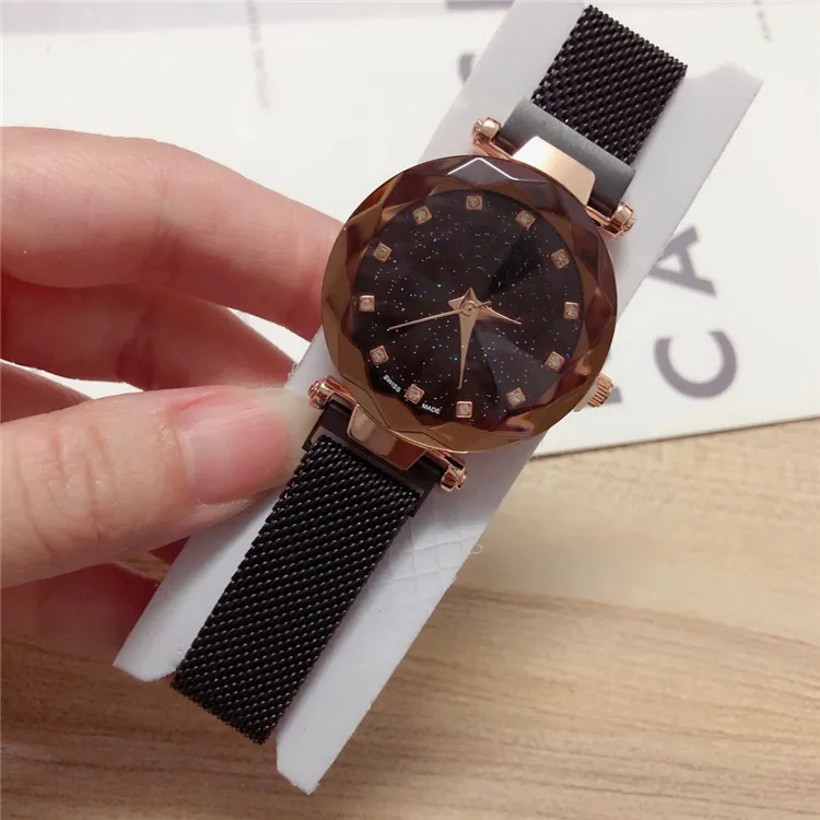 New Model Women watch Special Dial Multi color Lady Wristwatches Quartz For Party High Quality student luminous Steel strap Popula281D