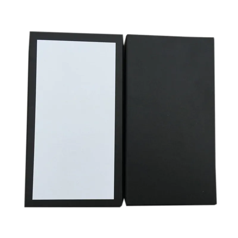 Merk geschenkverpakkingen voor rechthoekige portemonnee Zwart wit papier kaart Retailverpakking voor mode-sieraden Accessoires Maat 23 12 32874