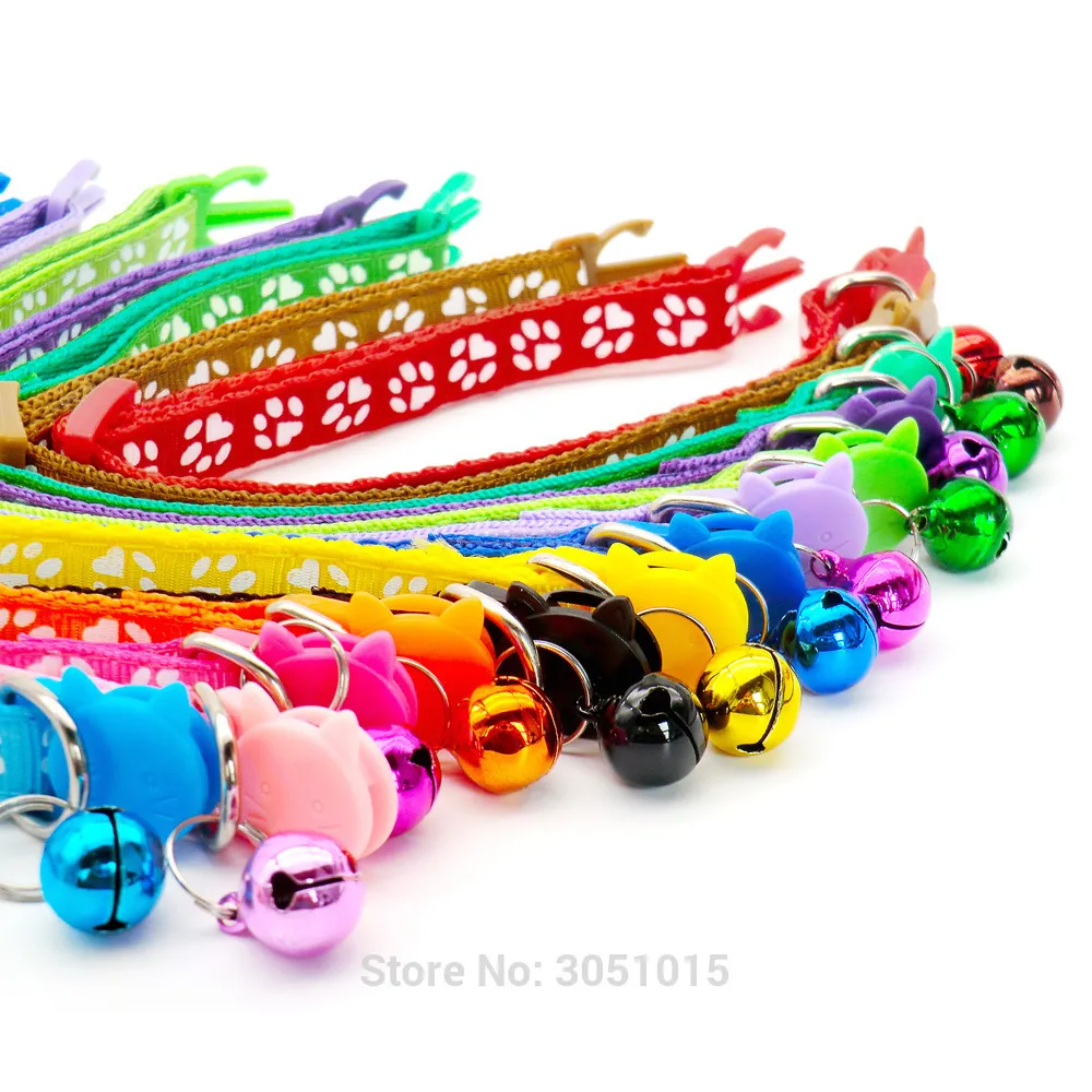 Wholesale Paw Collar For Dog Cat Collars Adjustable With Bell Charm Necklace Collar For Little Dogs 201030