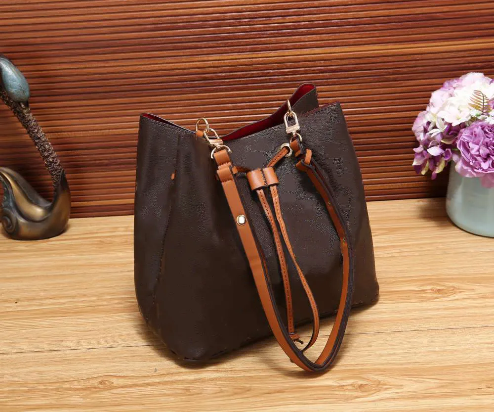 4色ブランドデザイナーバケットバッグファッショントートハンドバッグ女性用ハンドバッグハンドバッグ大容量高品質ストラップPU270A