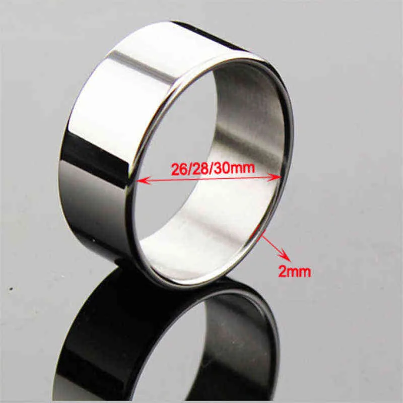 Nxy Cockrings Stainless Steel Male Cock Ring Chastity Cage Device Harness Penis Stretcher Metal Cockring Adult Sex Toys for Men Delay Spray 0215